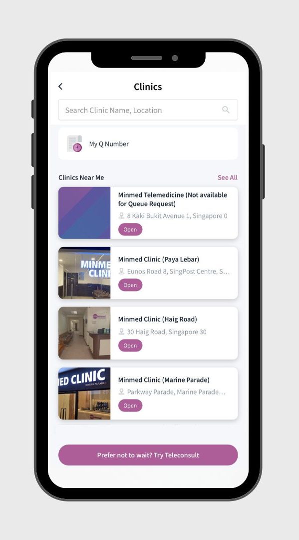 Minmed Connect App Get A Clinic Queue Number Step (2)